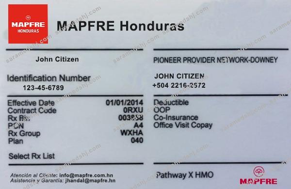 Honduras health insurance card